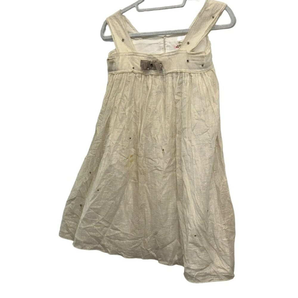 bonpoint dressy cream bow front French Kids Designer dress Girls size 12